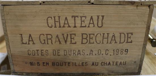 A case of Chateau La Grave Bechade, Cotes de Duras, 1989